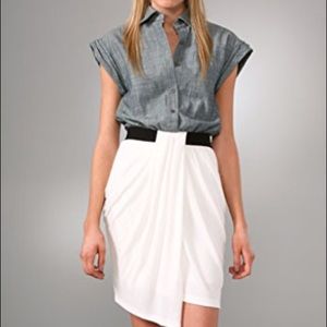 Alexander Wang chambray skirt combo dress